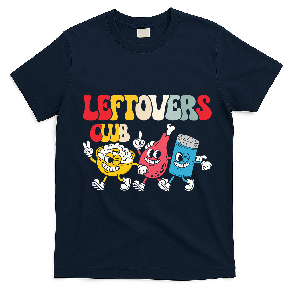 Leftovers Club Fun Foodie T-Shirt - Navy Blue