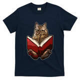 Lucky Cats Reading Books Kitty Dance Meow Funny Pet Animal Gift T-Shirt