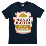Lazy Costume S Peanut Butter Extra Creamy For Halloween T-Shirt - Navy Blue