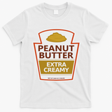 Lazy Costume S Peanut Butter Extra Creamy For Halloween T-Shirt - White