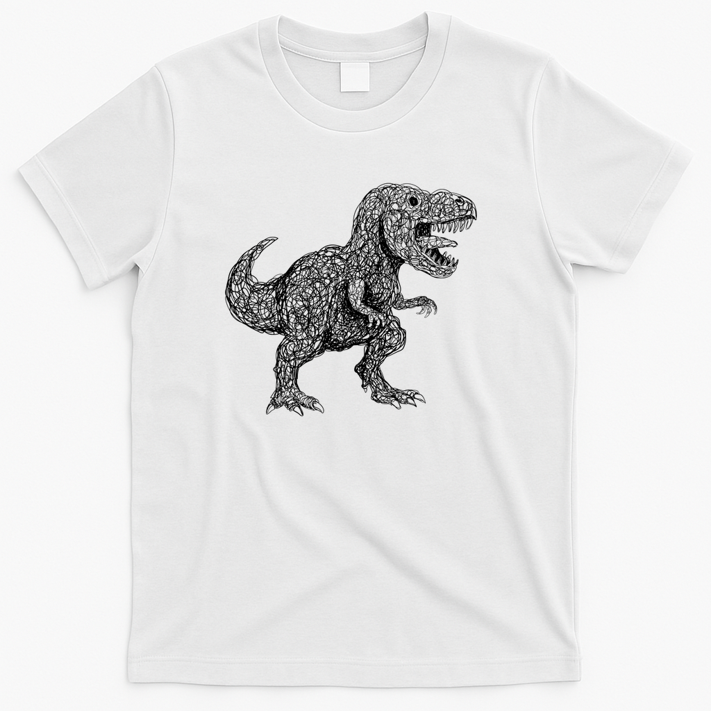 Lines Dinosaur - White