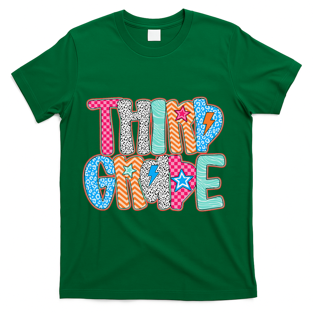 Last Day Of School Third Grade Graduation Teacher Student T-Shirt - Green