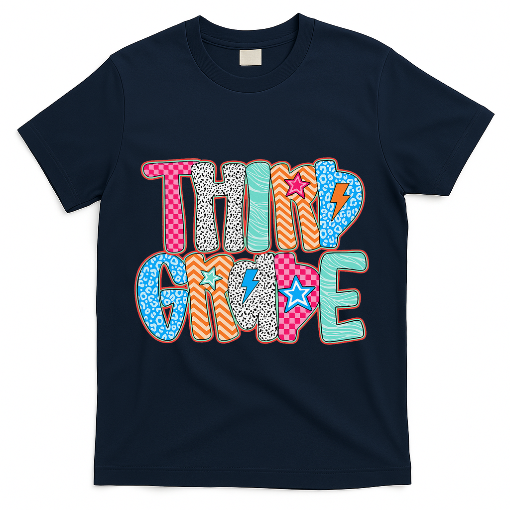 Last Day Of School Third Grade Graduation Teacher Student T-Shirt - Navy