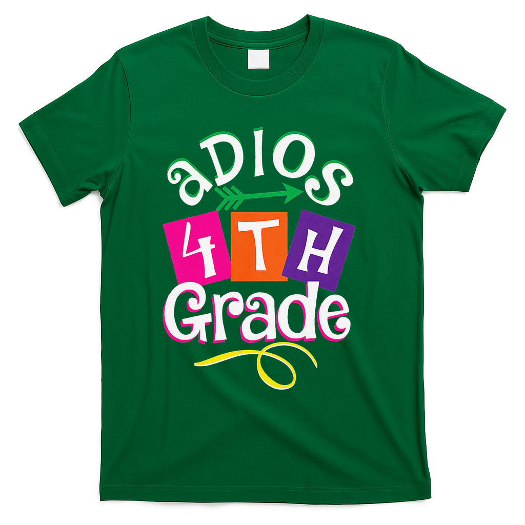Last Day Of School Adios 4th Grade Graduation Premium T-Shirt - Green