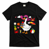 Last Day Of School Teacher Silly Goose Schools Out Summer T-Shirt - Black