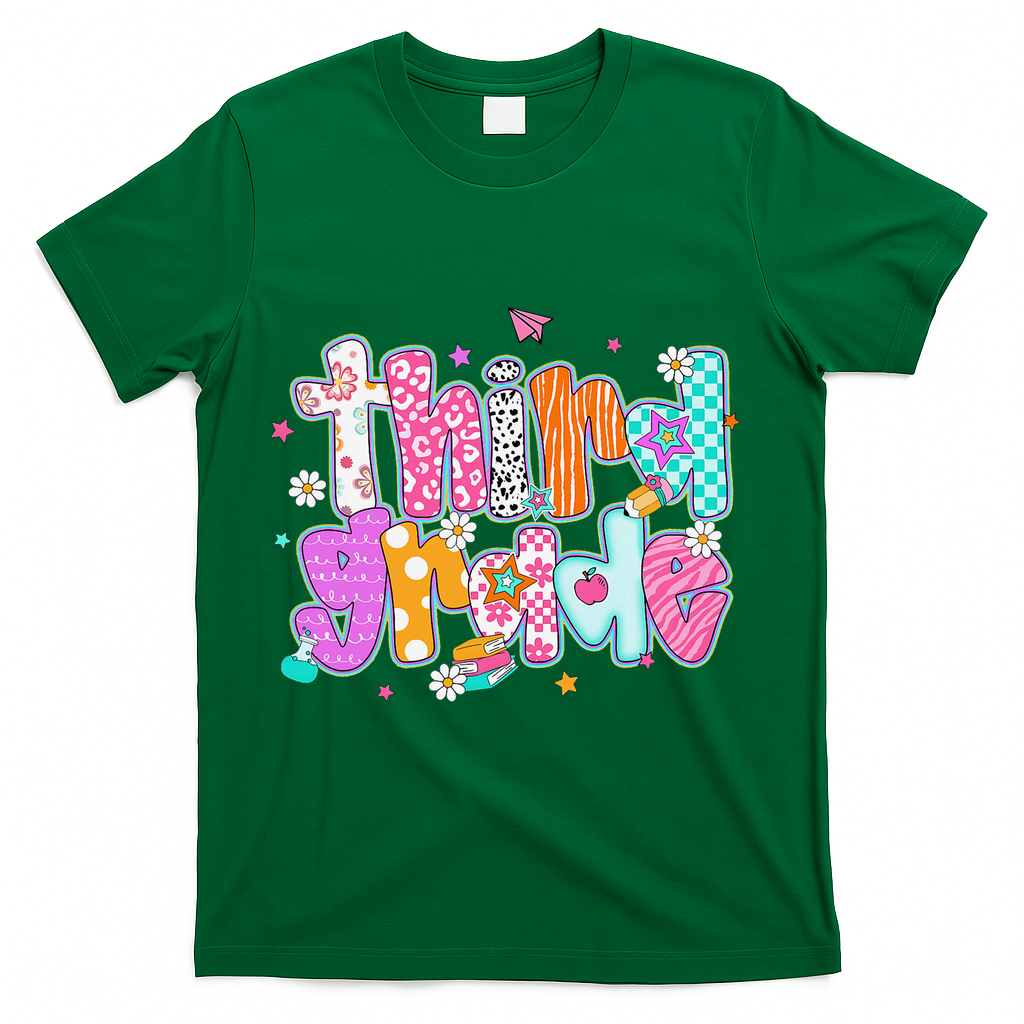 Last Day Of School 3rd Grade Graduation Teacher Student T-Shirt - Green