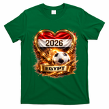 Love Egypt 2026 Heart Soccer Fan T-Shirt - Irish Green