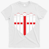 Love England Soccer Flag Fan T-Shirt - White