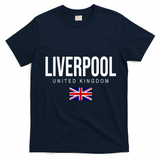 Liverpool England United Kingdom T-Shirt - Navy Blue