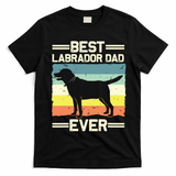 Labrador For Men Dad Black Lab Yellow Labrador Retriever T-Shirt - Black