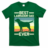 Labrador For Men Dad Black Lab Yellow Labrador Retriever T-Shirt - Irish Green