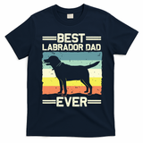 Labrador For Men Dad Black Lab Yellow Labrador Retriever T-Shirt - Navy Blue