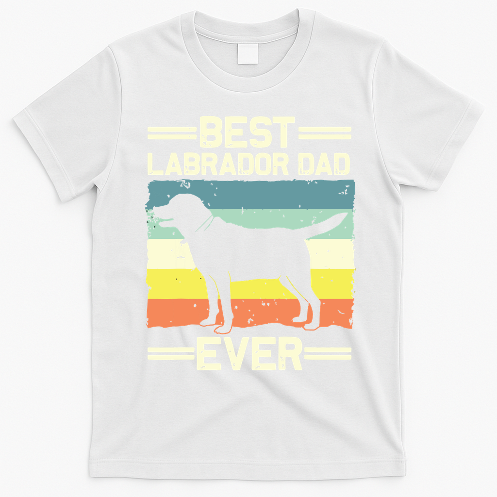 Labrador For Men Dad Black Lab Yellow Labrador Retriever T-Shirt - White