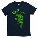 Les Fauves Vintage Leopard  T-Shirt - Navy