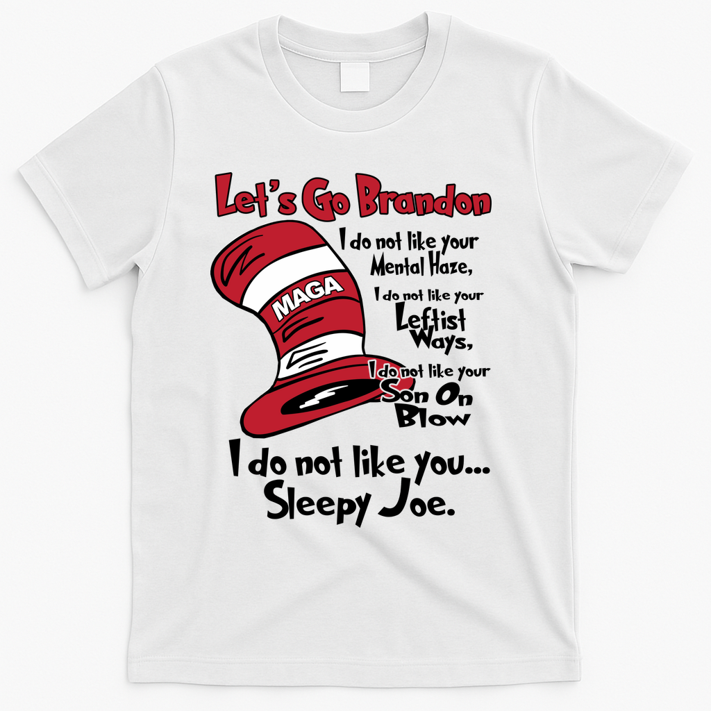 Lets Go Brandon Funny Maga T-Shirt - White