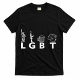 LGBT Lady Liberty Guns Beer Trump Donald Trump T-Shirt - Black