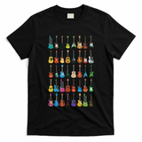 Love Guitar Different Guitars Music Lover Funny Gift T-Shirt