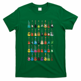 Love Guitar Different Guitars Music Lover Funny Gift T-Shirt