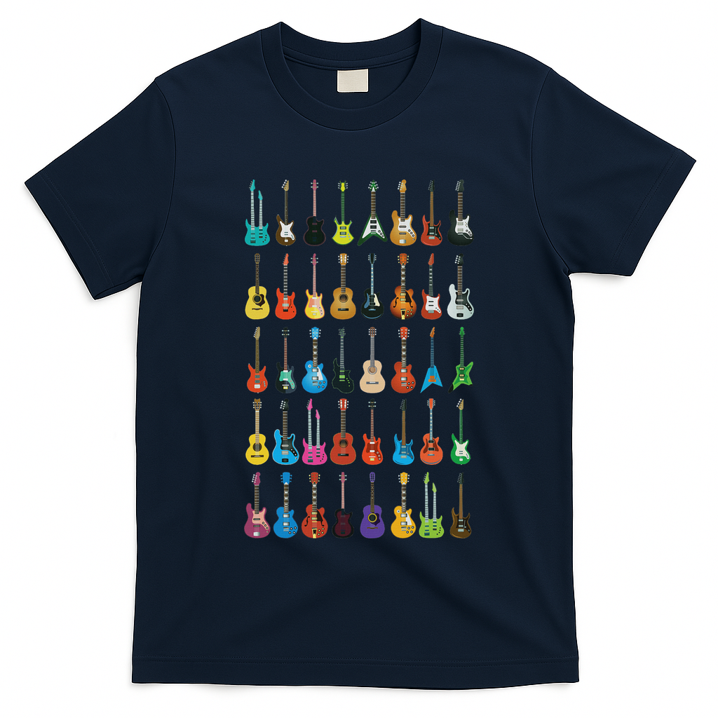 Love Guitar Different Guitars Music Lover Funny Gift T-Shirt