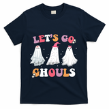 Lets Go Ghouls Cute Halloween Girl Squad T-Shirt - Navy