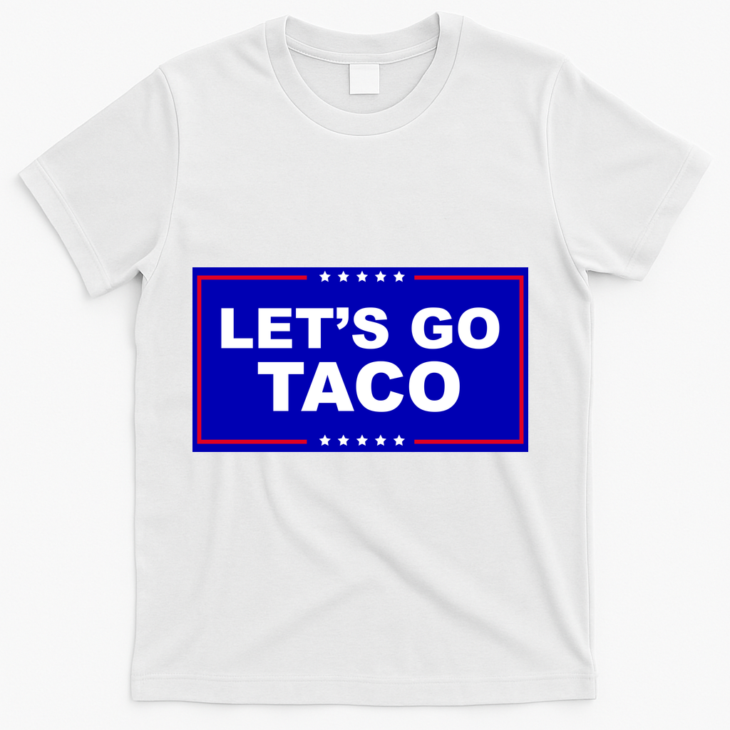 Let's Go Taco Trump Distressed T-Shirt - White