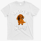 Long Haired Dachshund funny animal lovers T-Shirt - White