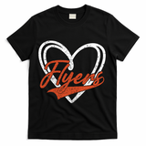 Love Heart Flyers T-Shirt - Black