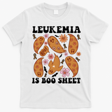 Leukemia Is Boo Sheet Leukemia Cancer Awareness T-Shirt - White