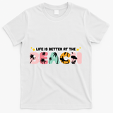 Life Is Better At The Beach Summer Tropical T-Shirt - White