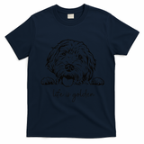 Life Is Golden Dog Mom Goldendoodle Mama Mothers Day Gift T-Shirt - Navy Blue