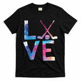 Love Ice Hockey Girls Hockey Gifts Womens Ice Hockey TShirt T-Shirt
