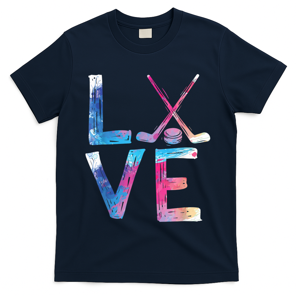 Love Ice Hockey Girls Hockey Gifts Womens Ice Hockey TShirt T-Shirt