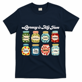 Literacy Is My Jam Specialist English Coach, Reading Teacher Appreciation Gift T-Shirt - Navy