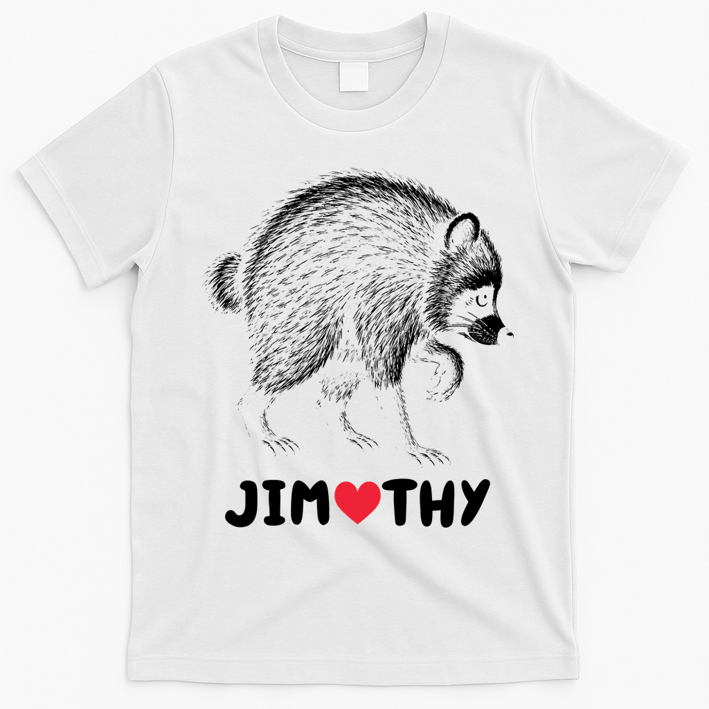 Love Jimothy Raccoon T-Shirt - White