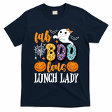 Lunch Lady Boo Halloween Festive Cute T-Shirt - Navy Blue