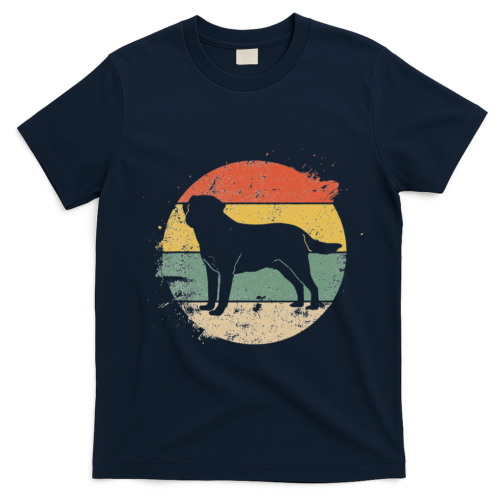 Labrador Lab Dog Yellow Black Labrador Retriever T-Shirt - Navy Blue