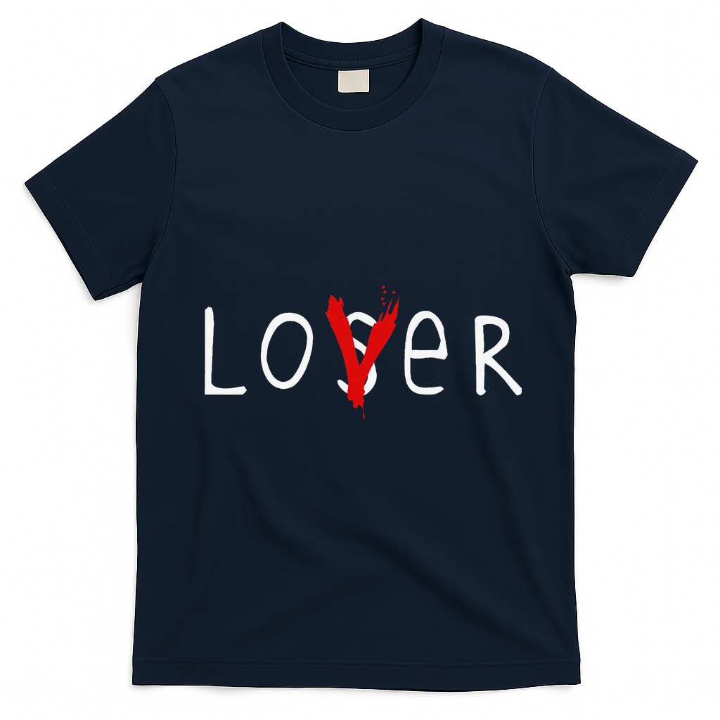 Lover Loser Halloween Horror Club T-Shirt - Navy Blue