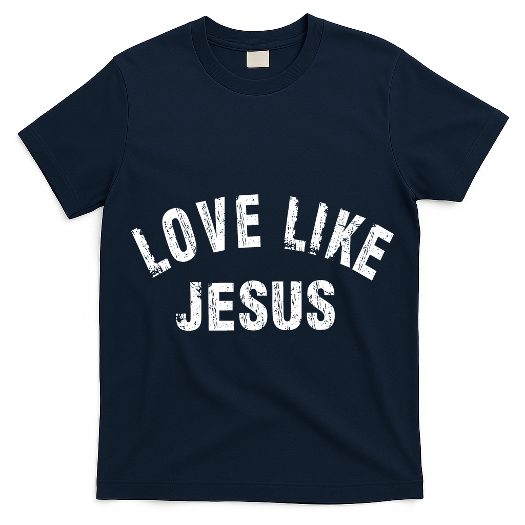 Love Like Jesus, Distressed, Faith, Jesus, Vintage T-Shirt