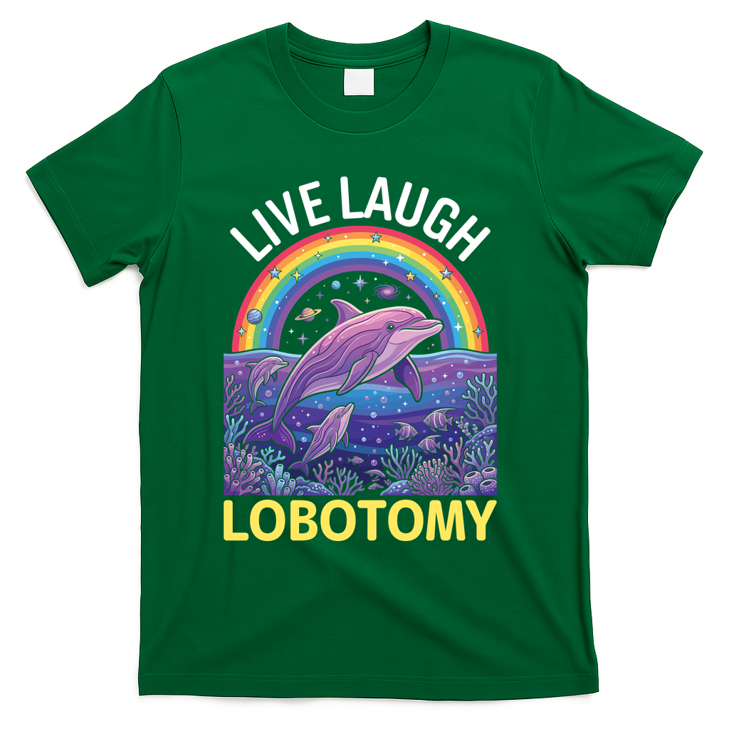 Live Laugh Lobotomy T-Shirt - Green