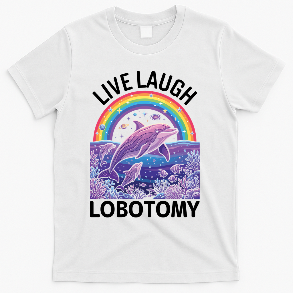 Live Laugh Lobotomy T-Shirt - White