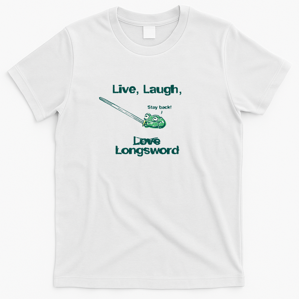 Live Laugh Longsword frog - White