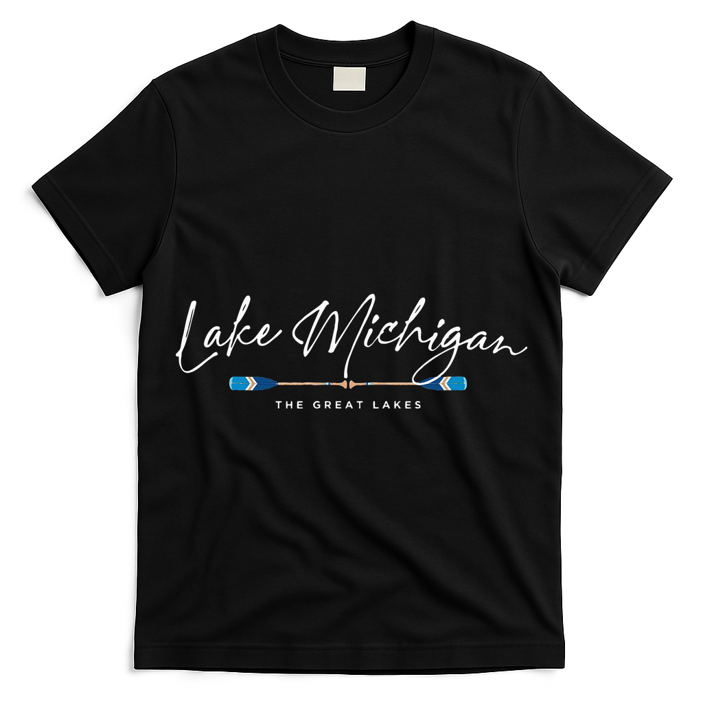 Lake Michigan Great Lakes Oars Graphic T-Shirt