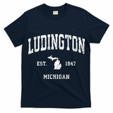 Ludington Michigan Mi Vintage Athletic Sports T-Shirt