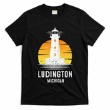 Ludington Michigan Retro Vintage Lighthouse Idea Gifts T-Shirt