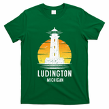 Ludington Michigan Retro Vintage Lighthouse Idea Gifts T-Shirt