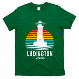 Ludington Michigan Retro Vintage Lighthouse Idea T-Shirt