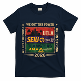Labor Movement UTLA SEIU AALA Power To The People T-Shirt - Navy