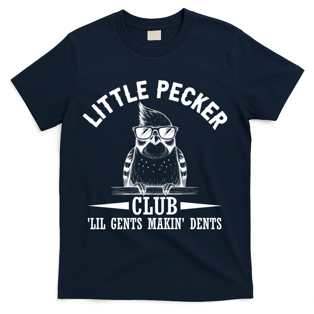 Little Pecker Club Woodpecker T-Shirt - Navy