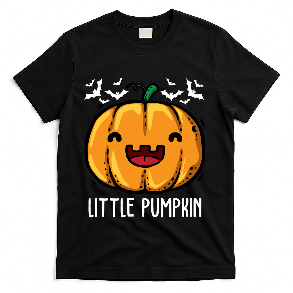 Little Pumpkin Cute Halloween T-Shirt - Black
