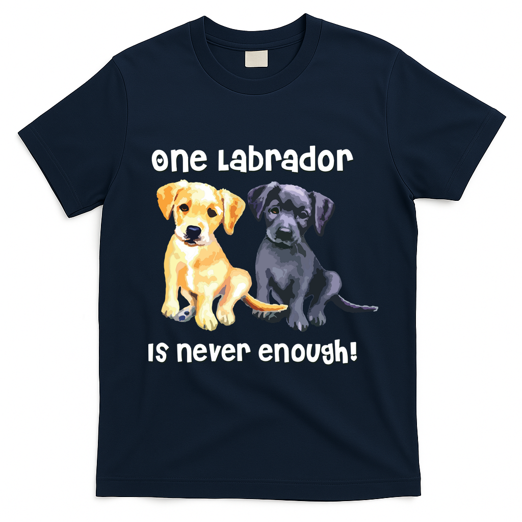 Labrador Pet Dog Funny T Gift Black Golden Yellow Lab T-Shirt - Navy Blue